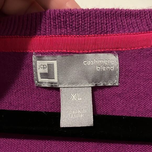 ⚡️ 3 for $30 ⚡️ JC Penney 3/4 Sleeve Cashmere Blend Sweater - Picture 5 of 7